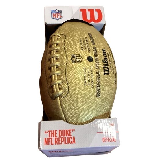 New NFL THE DUKE METALLIC GOLD EDITION FOOTBALL - Picture 4 of 7
